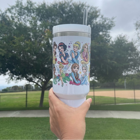 Disney Princess Brand new 40 oz double wall stainless travel office tumb… - Picture 6 of 9